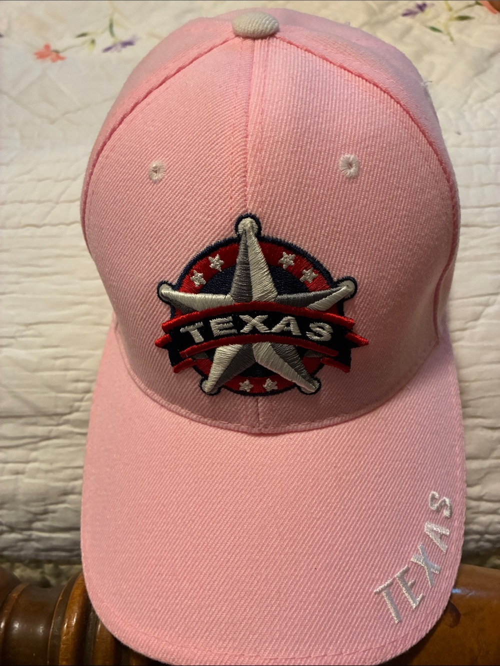 Texas Star Pink Womens Baseball Cap